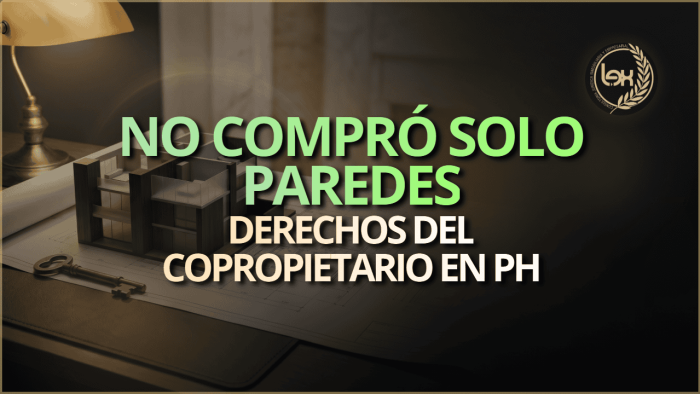 No compró solo paredes: derechos del copropietario en PH